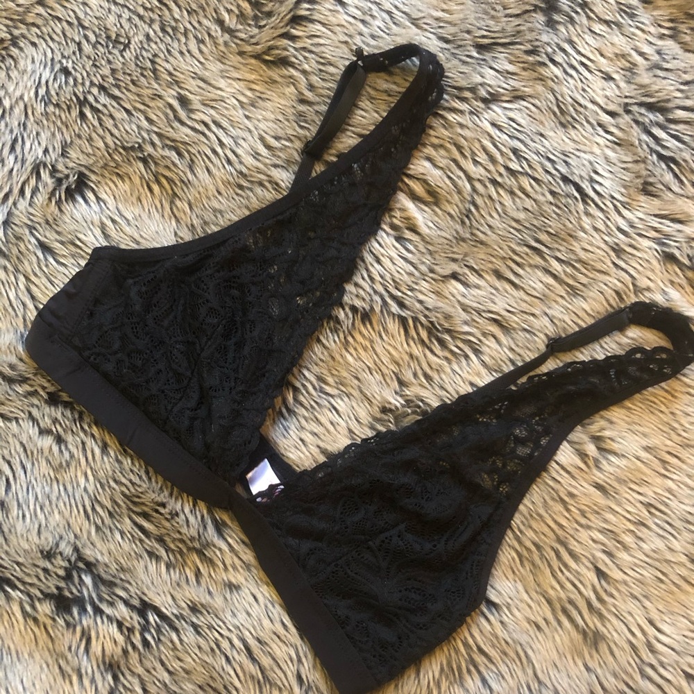 Black lace bralette